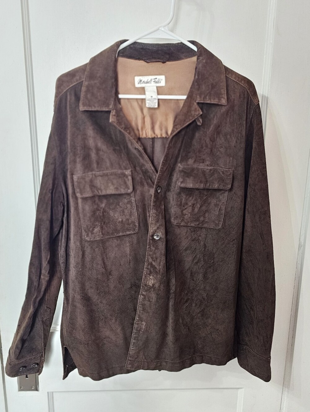 Vintage Marshall Fields Leather Shirt Jacket, Size Medium Excellent Condition